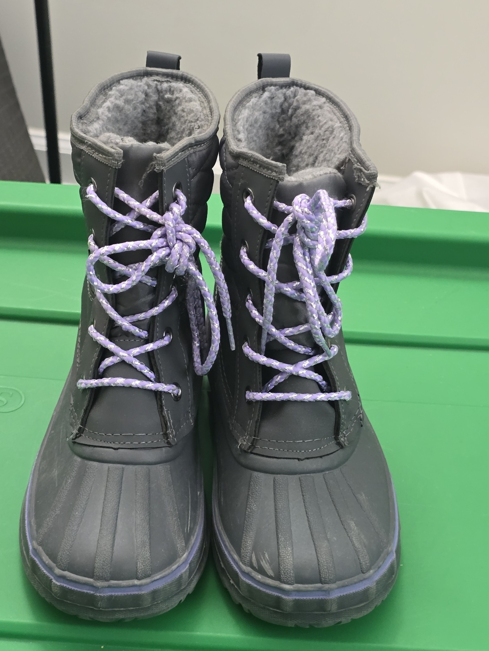 Highland Creek Girls' Quilted Winter Snow Boots Sz 3